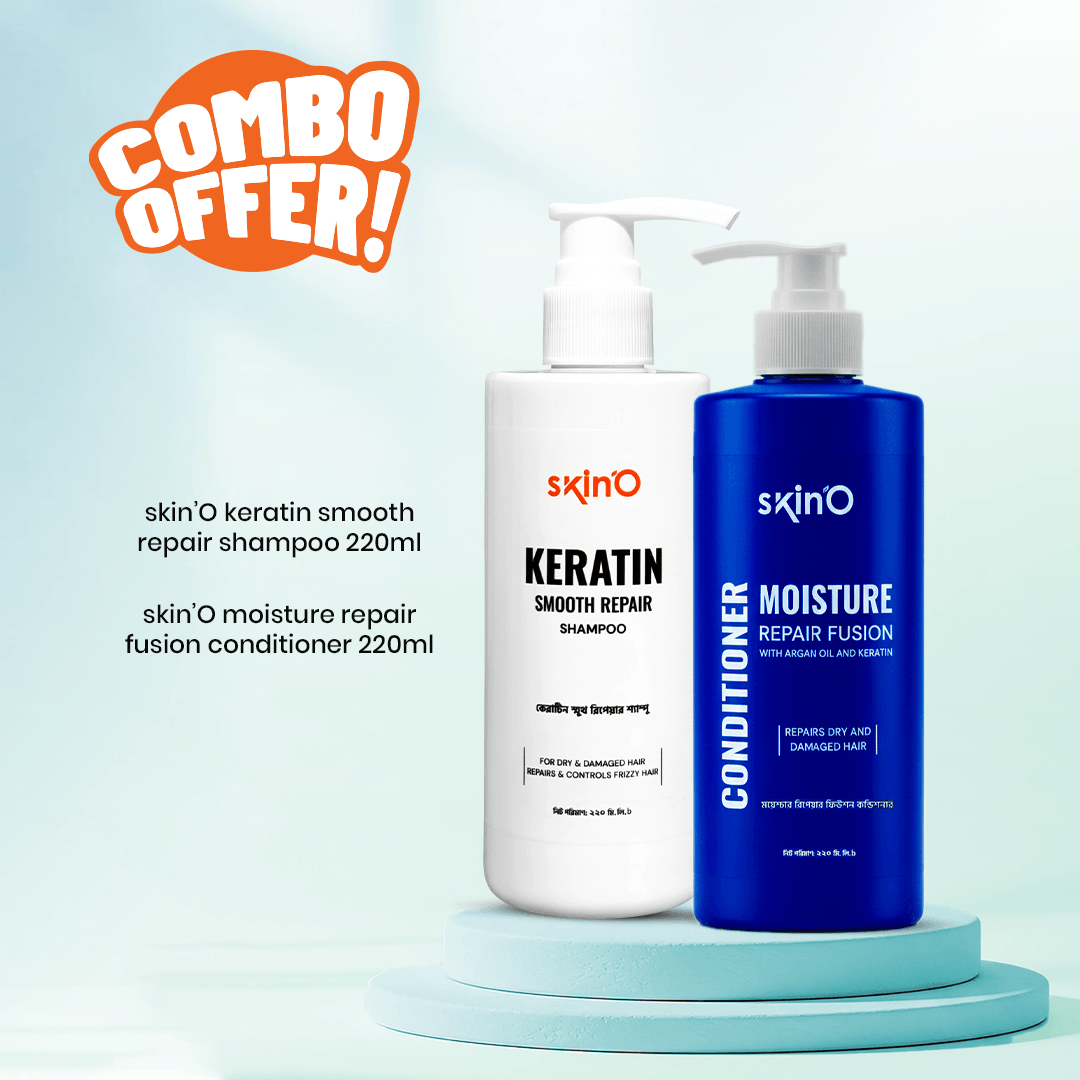 Skino Keratin Shampoo 220ml with Skino Moisture Repair Fusion Conditioner 220ml