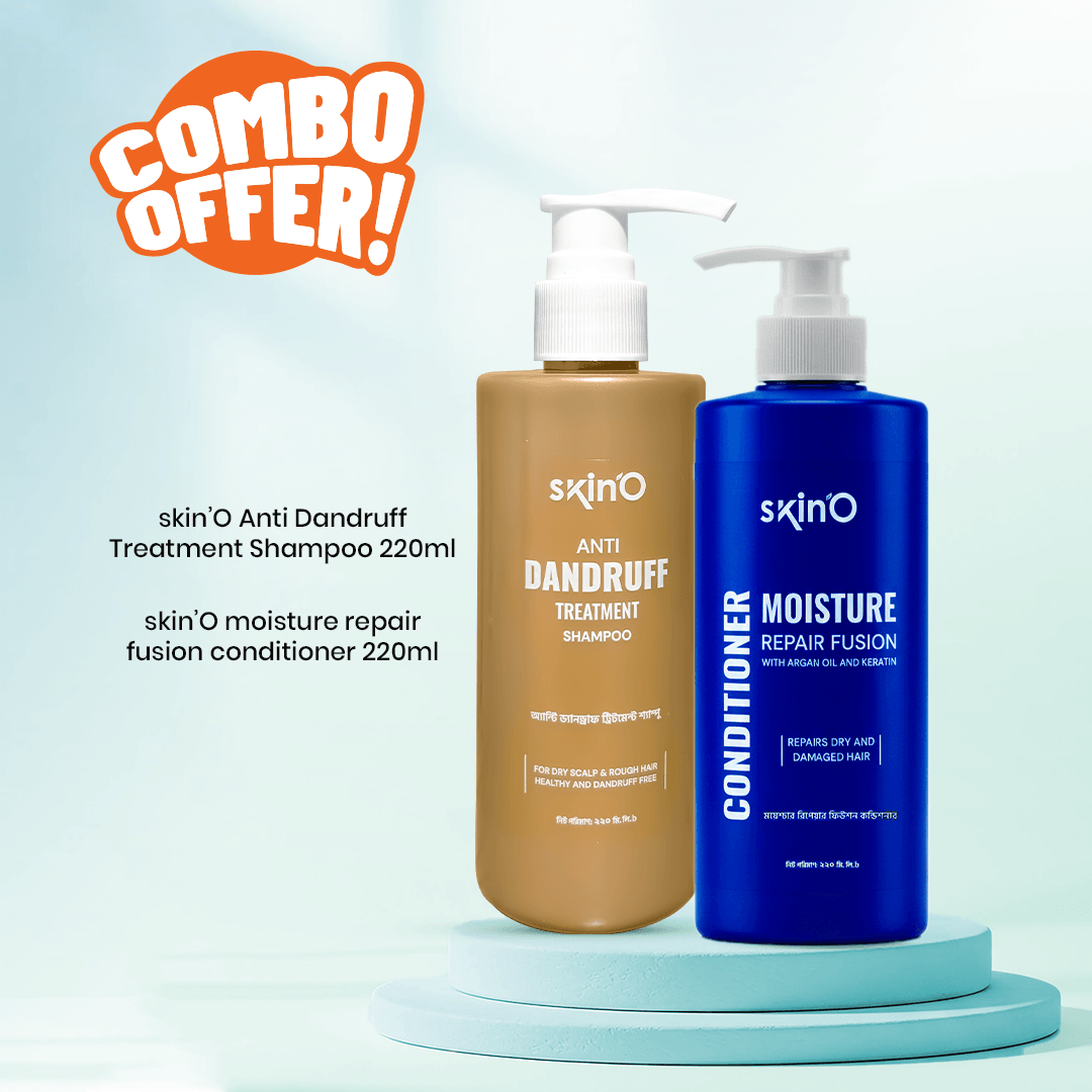 Skino Anti Dandruff Treatment Shampoo 220ml with Skino Moisture Repair Fusion Conditioner 220ml