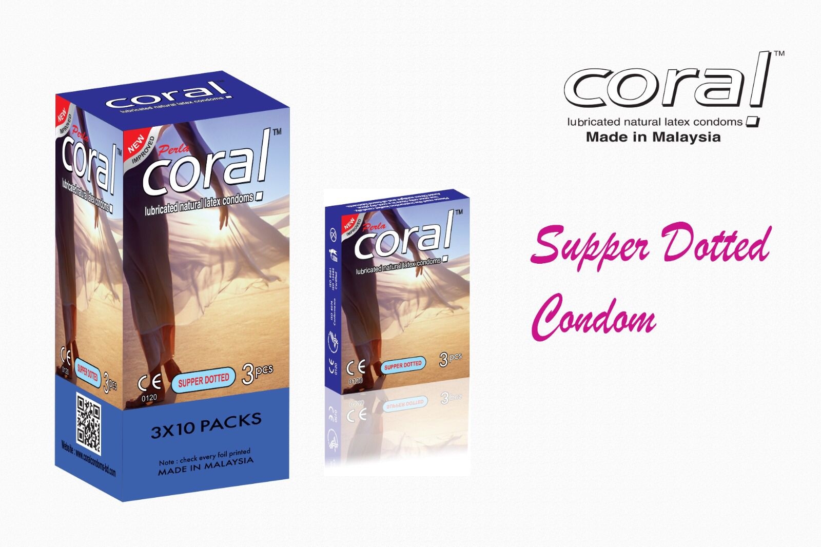 Coral Super Dotted Condoms