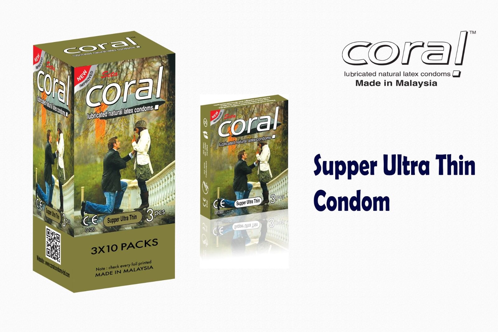 Coral Super Ultra Thin Condoms