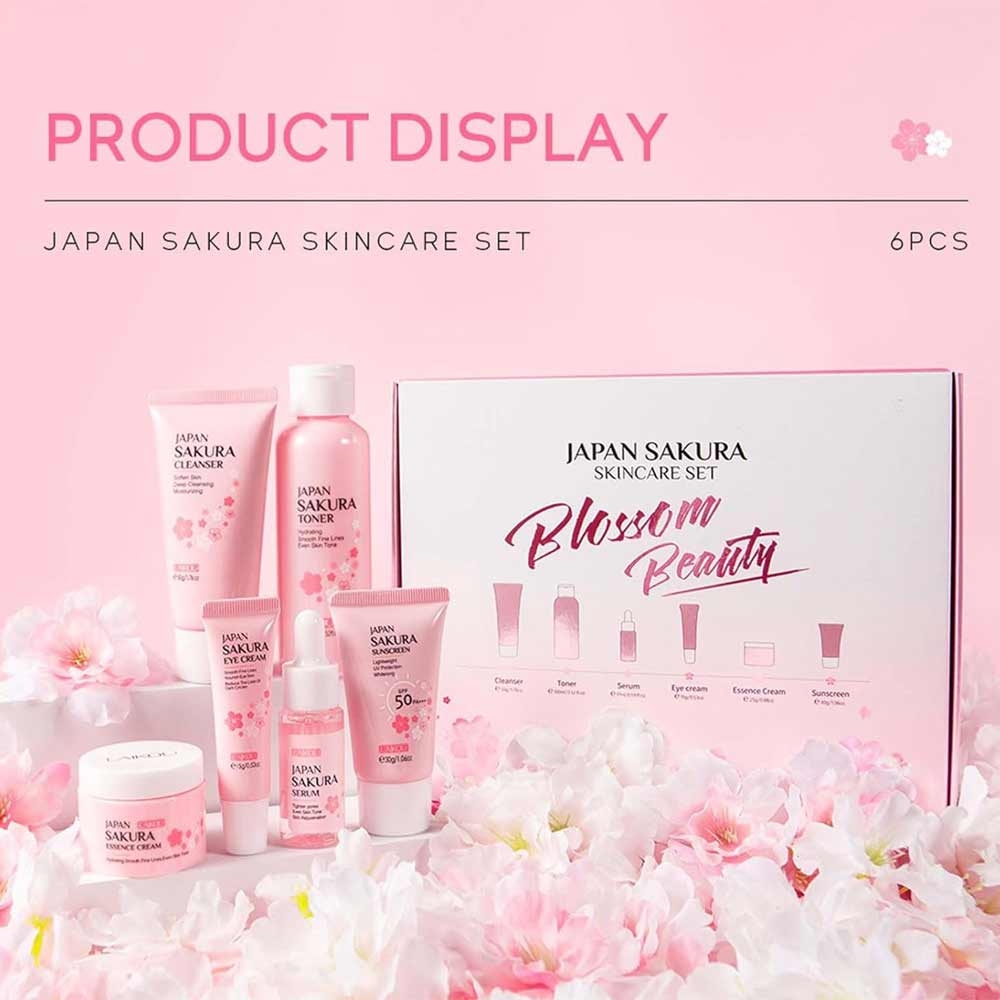 Laikou Japan Sakura Skin Care Set Blossom Beauty 6pc