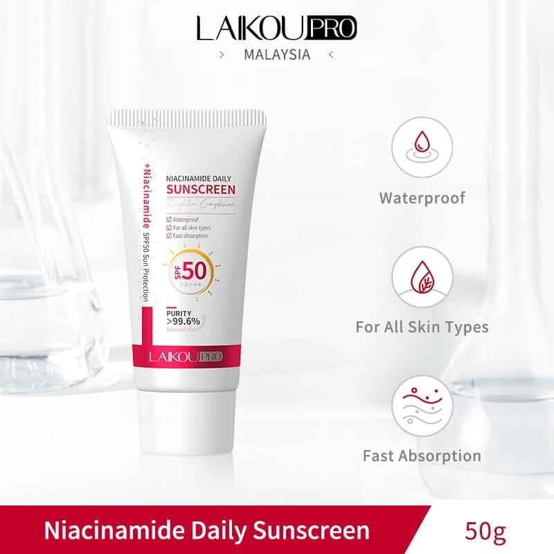 Laikou Pro Niacinamide Daily Sunscreen SPF50 PA+++ for All Skin Types 50g