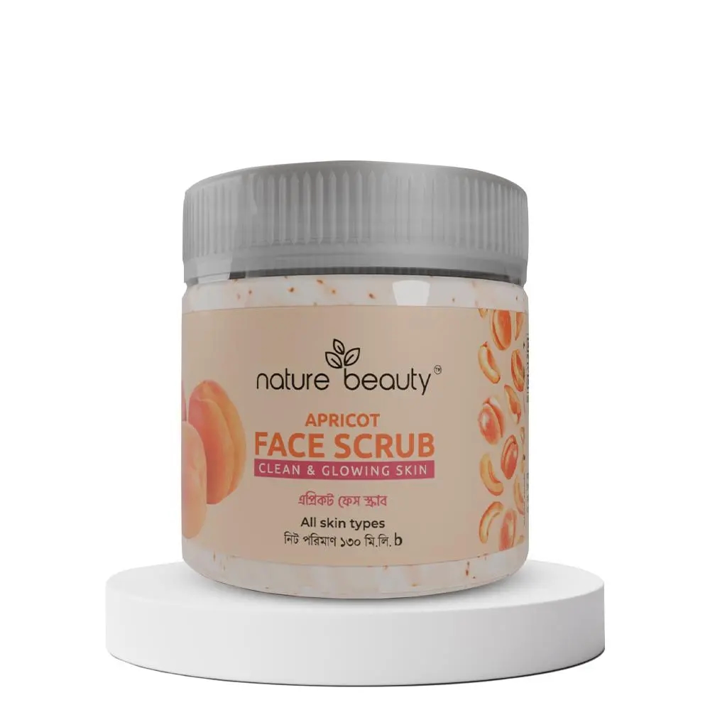 Nature Beauty Apricot Face Scrub for All Skin Types 130ml