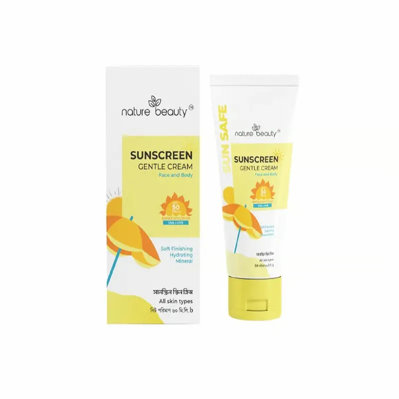 Nature Beauty Lightweight Sunscreen Gentle Cream SPF50 PA+ for All Skin Types 50ml