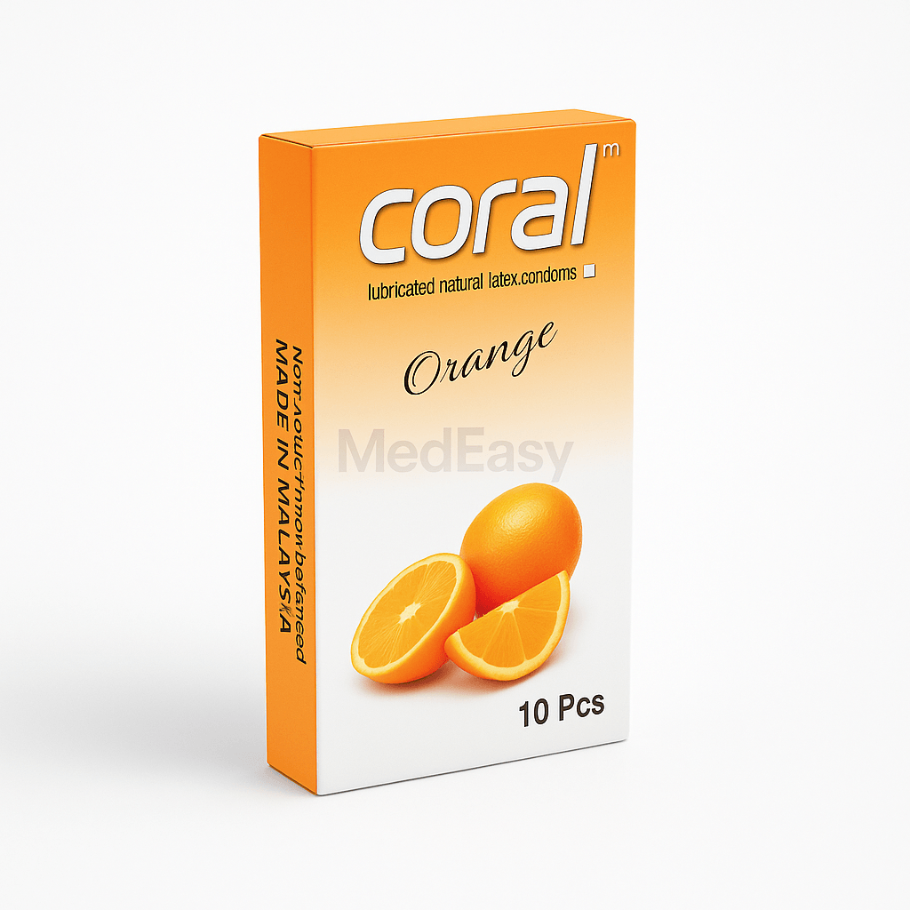 Coral Orange Flavor Premium Condoms