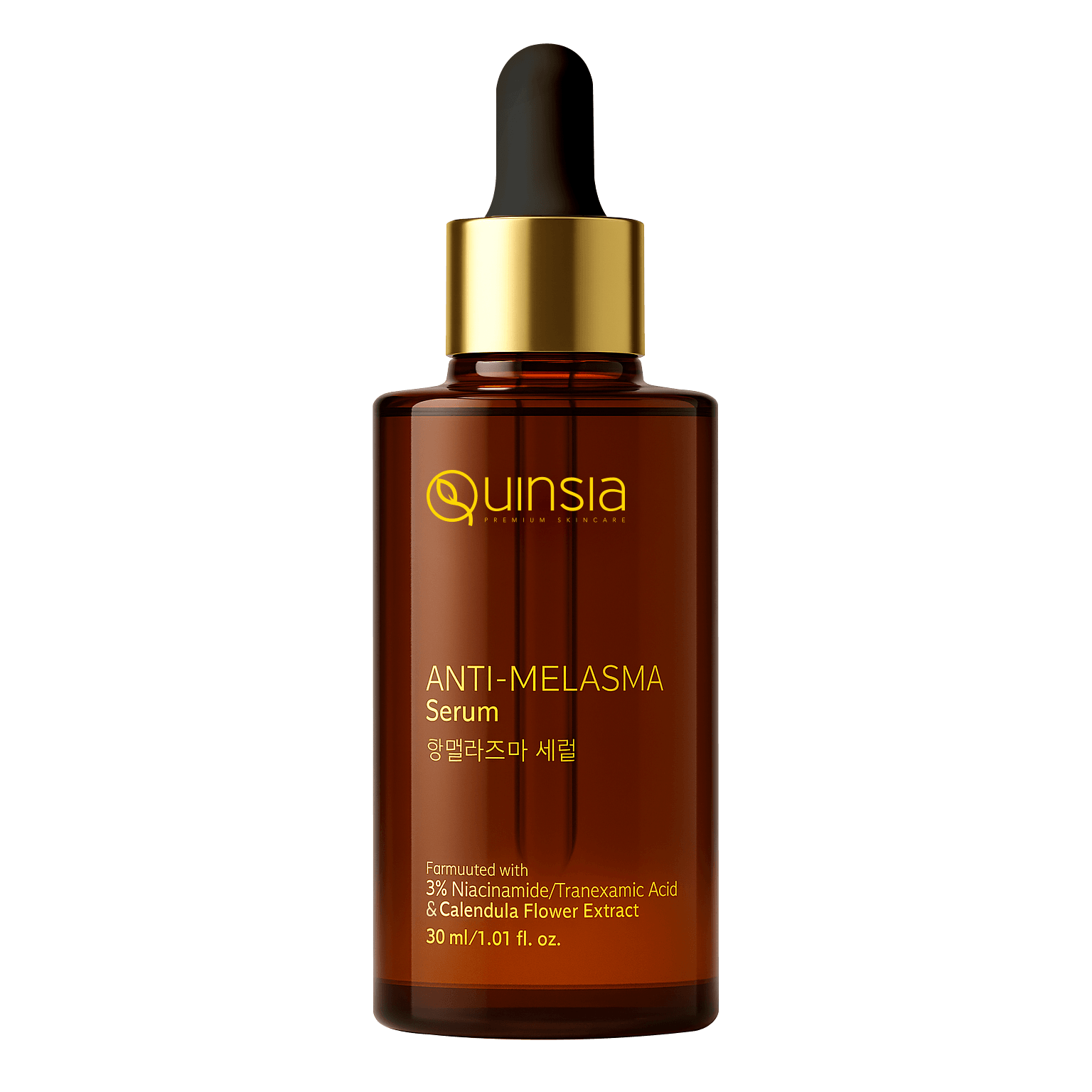 Quinsia Anti-Melasma Serum with 3% Niacinamide/ Tranexamic Acid & Calendula Flower Extract 30ml