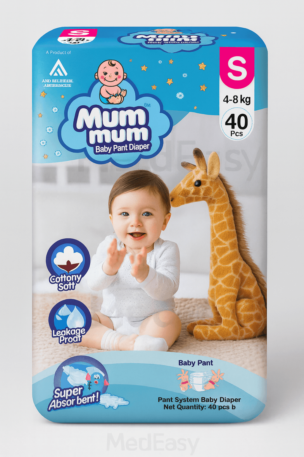 Mum Mum Baby Diaper Pant 4-8 kg
