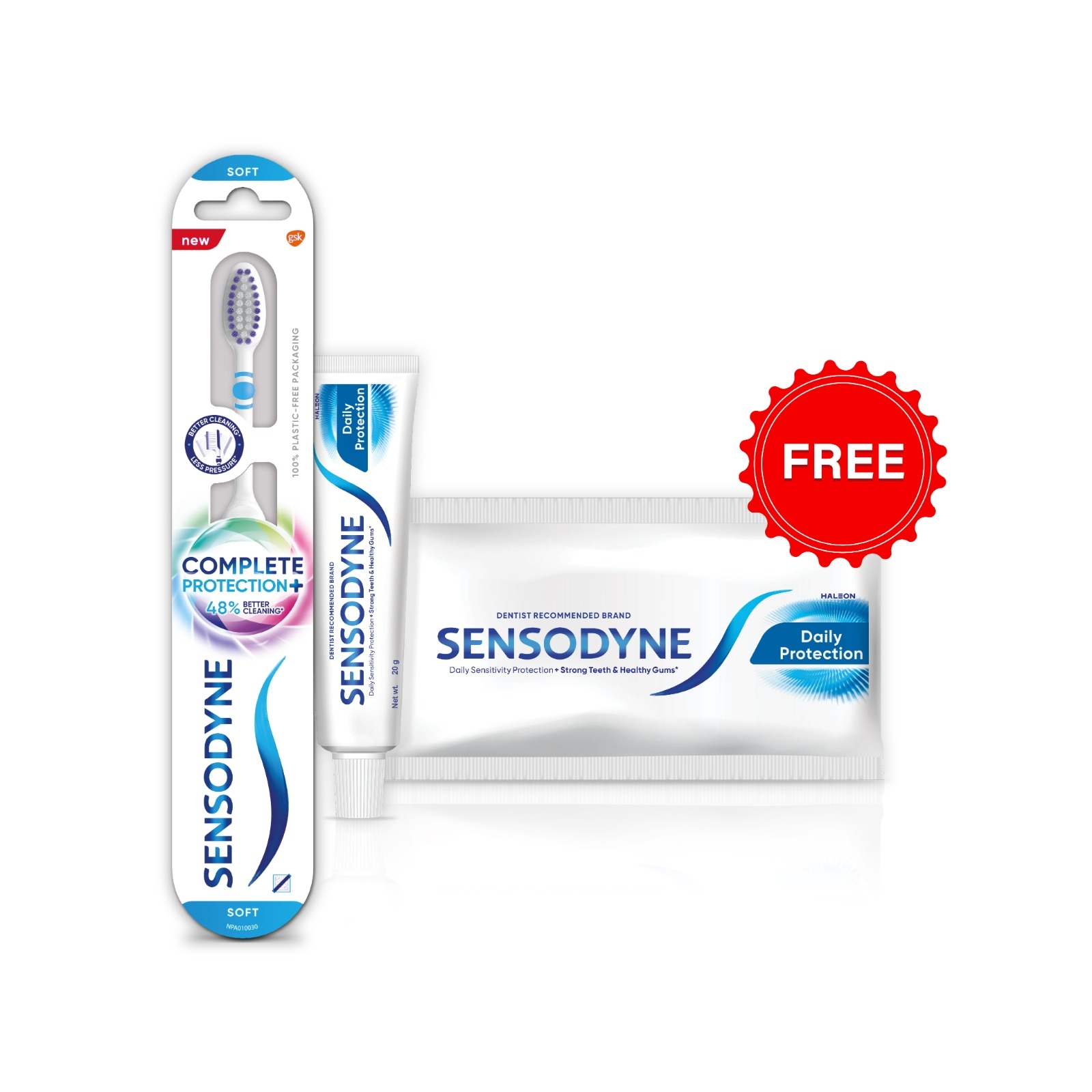 Sensodyne Complete Protection Toothbrush & Get 1 Daily Protection