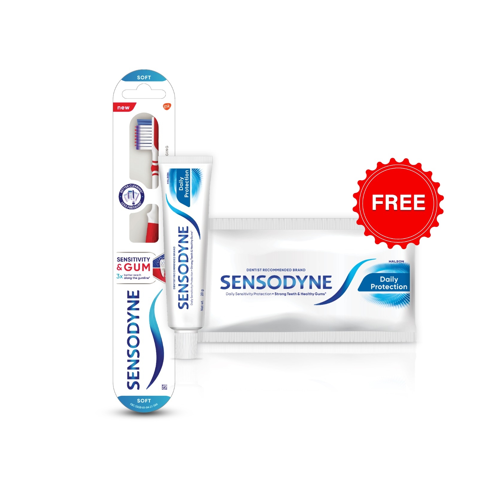 Sensodyne Sensitivity & Gum Toothbrush & Get 1 Daily Protection