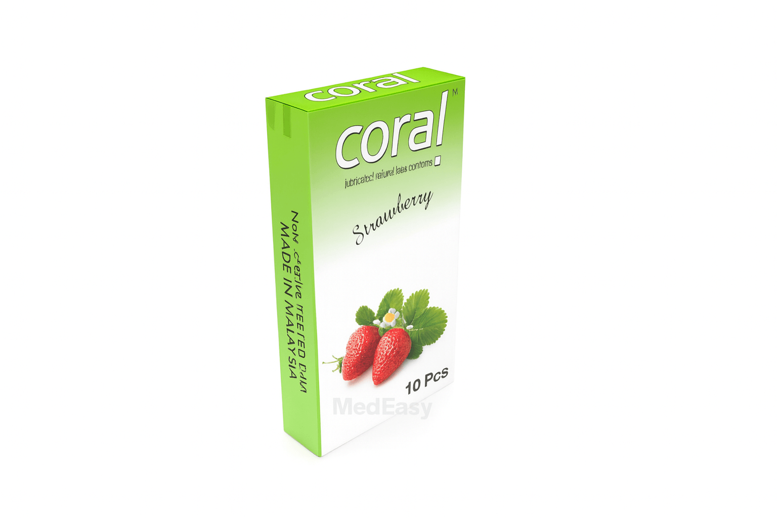 Coral Strawberry Flavour Mint Colour Premium Condoms