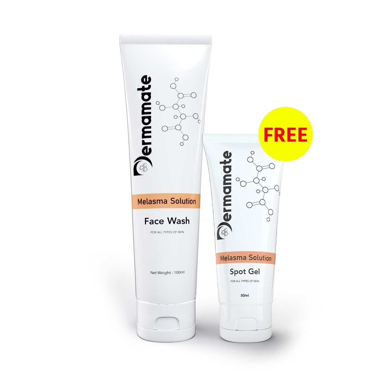 Dermamate Melasma Solution Facewash 100ml with Dermamate Melasma Solution Spot Gel 50 ml