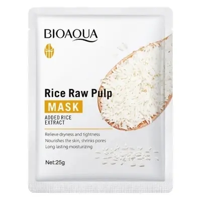Bioaqua Rice Raw Pulp Sheet Mask for All Skin Types 25g