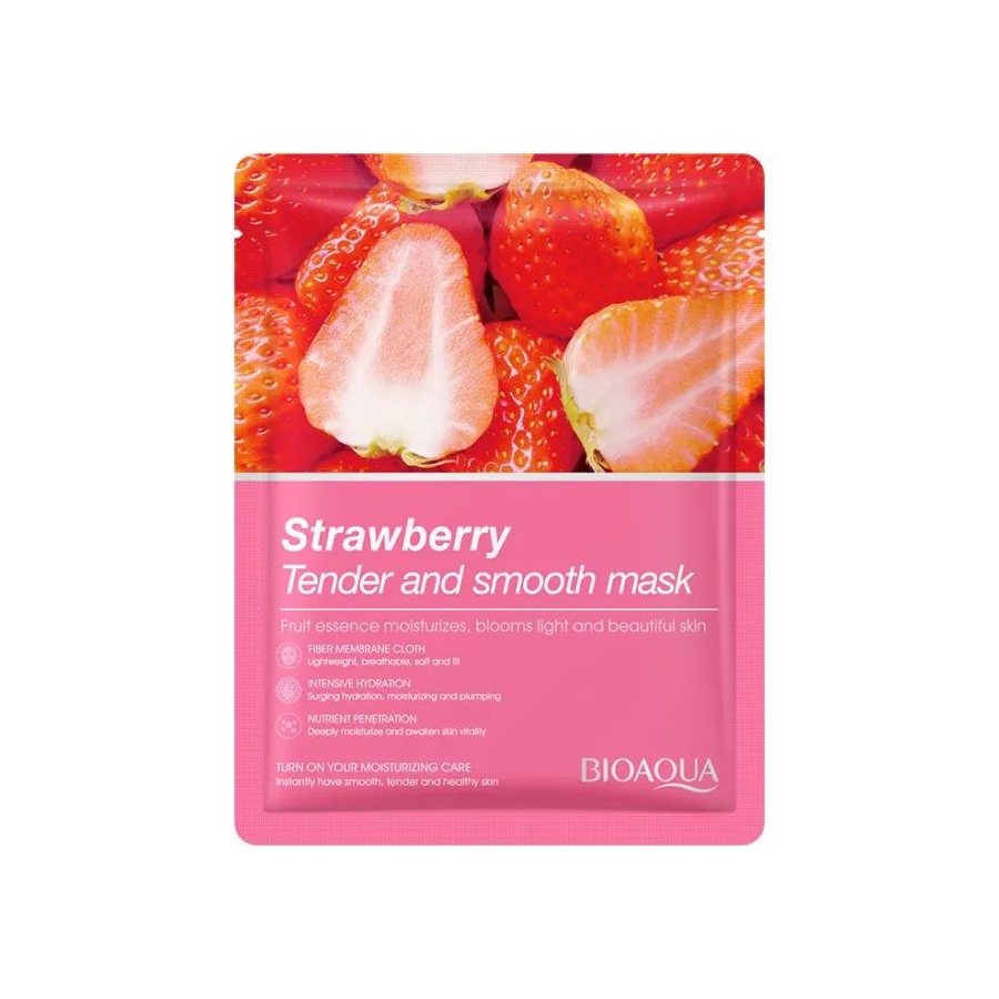 Bioaqua Strawberry Sheet Mask for Tender & Smoothing Skin 25g