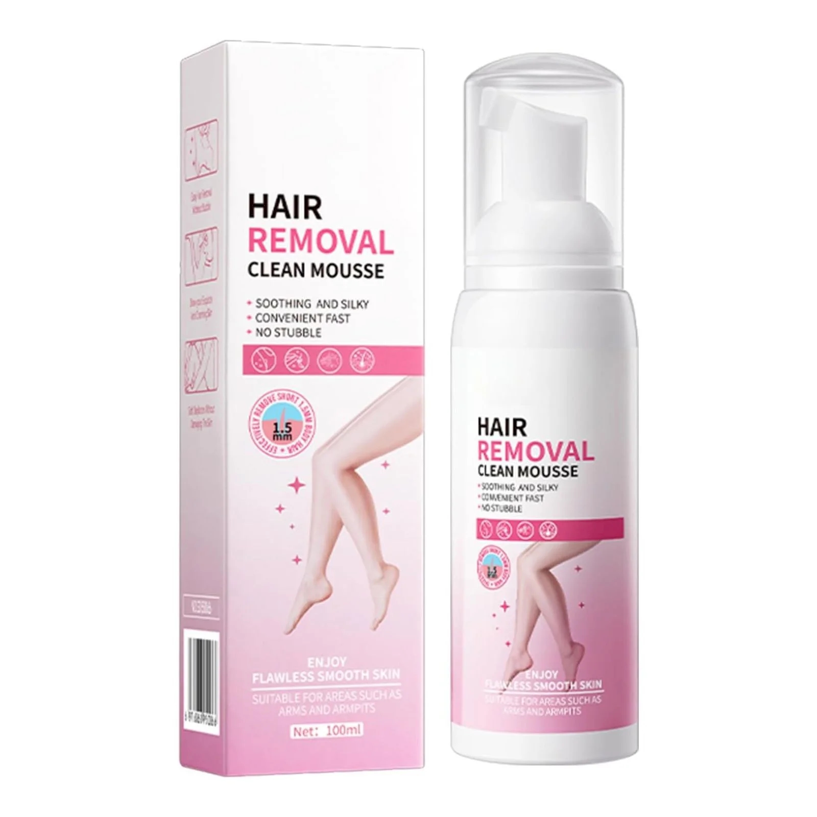 Sadoer Hair Removal Clean Mousse for Flawless Smooth Skin 100ml