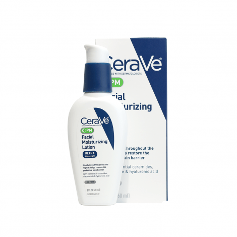 CeraVe PM Ultra Lightweight Facial Moisturizing Lotion 60ml