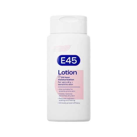 E45 24 Hour Moisturisation Lotion for Very Dry + Sensitive Skin 200ml