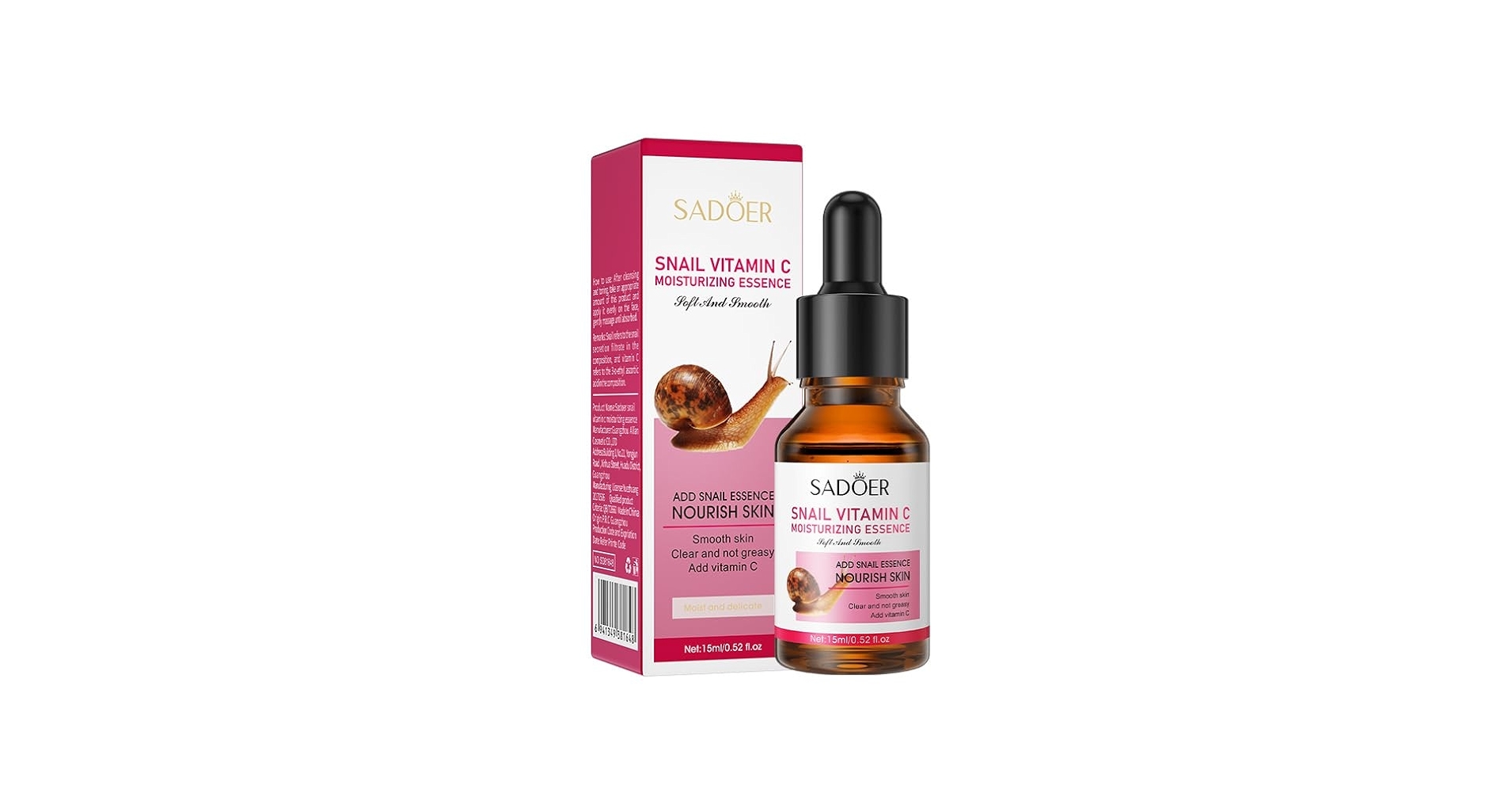 Sadoer Snail Vitamin C Essence Serum for Soft & Smooth Skin 15ml