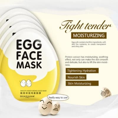 Bioaqua Egg Face Sheet Mask for Nourishing & Smoothing Skin 25g