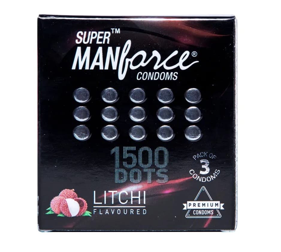 Manforce Super Condom Litchi Flavoured 3pc