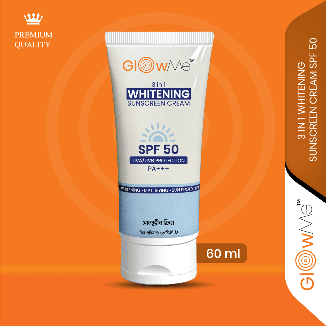 Glow Me 3 in 1 Whitening Sunscreen Cream with UVA/UVB Protection 60ml