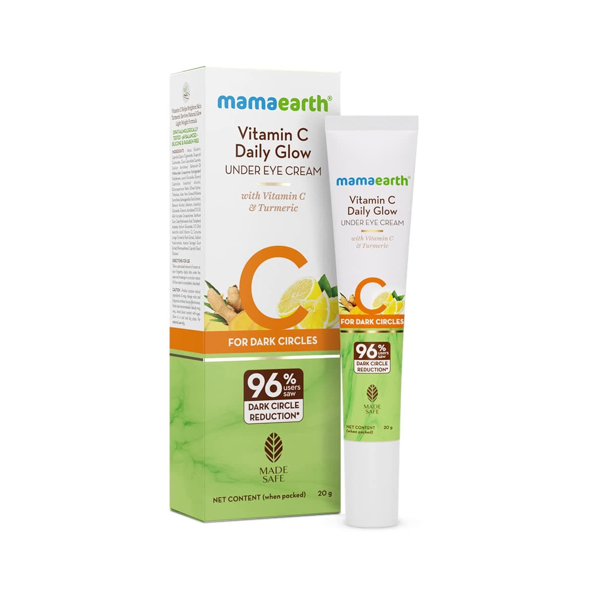 Mamaearth Vitamin C Daily Glow Under Eye Cream with Turmeric 20g