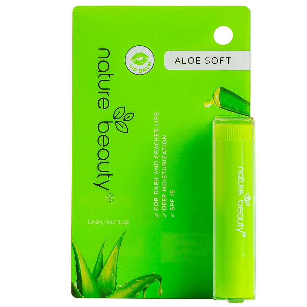 Nature Beauty Aloe Soft Lip Balm for Dark & Cracked Lips 3.4gm