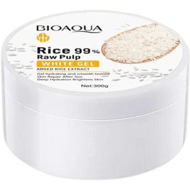 Bioaqua Rice 99% Raw Pulp White Gel for Brightening & Hydrating Skin 300g