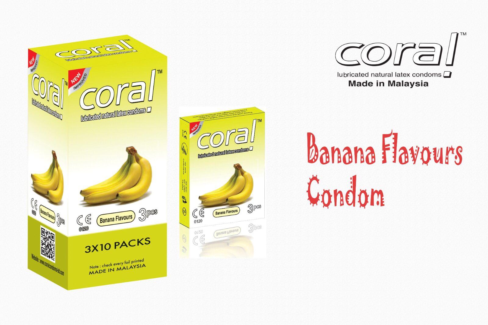 Coral Banana Flavours Condoms