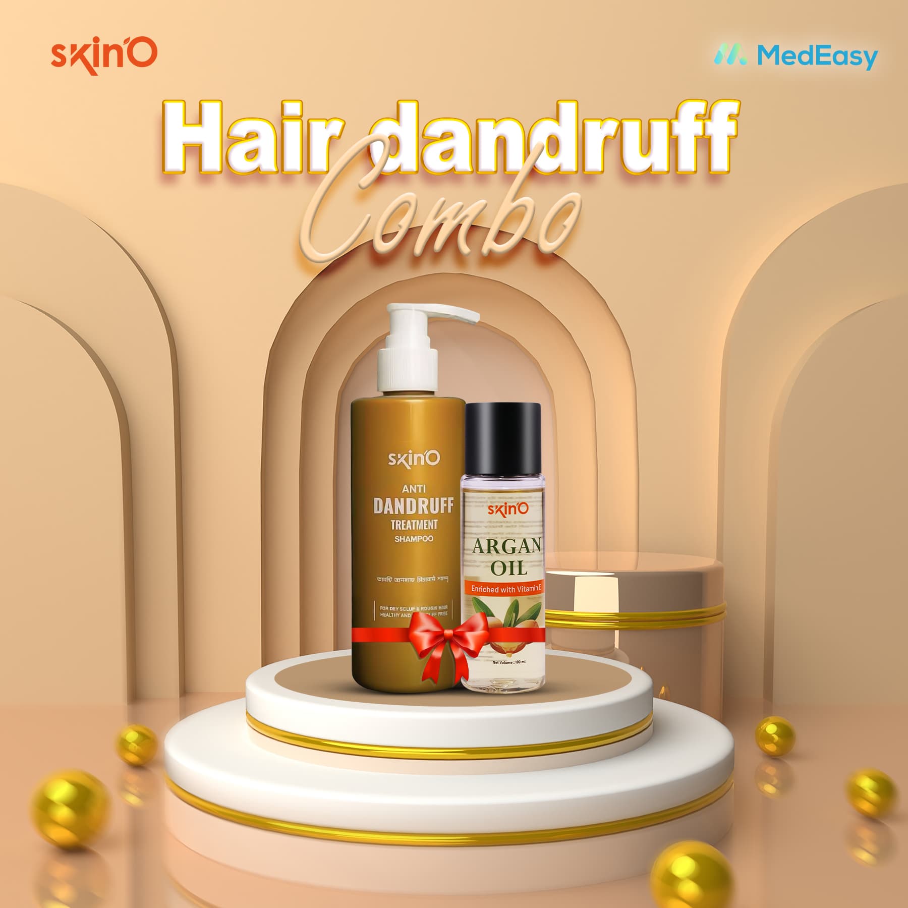 Skino Anti Danfruff Shampoo 200ml with Skino Argan oil 100ml