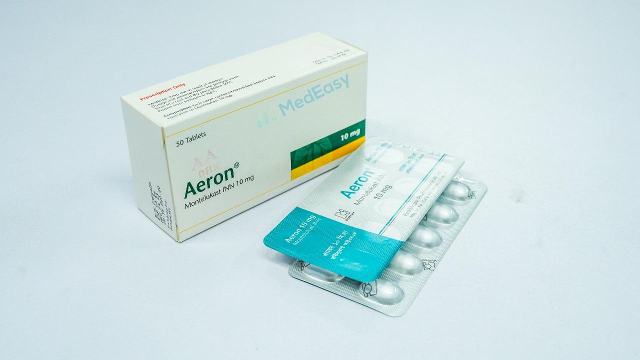 Aeron 10 mg Tablet - এ্যারন ১০ মি.গ্রা. ট্যাবলেট | MedEasy