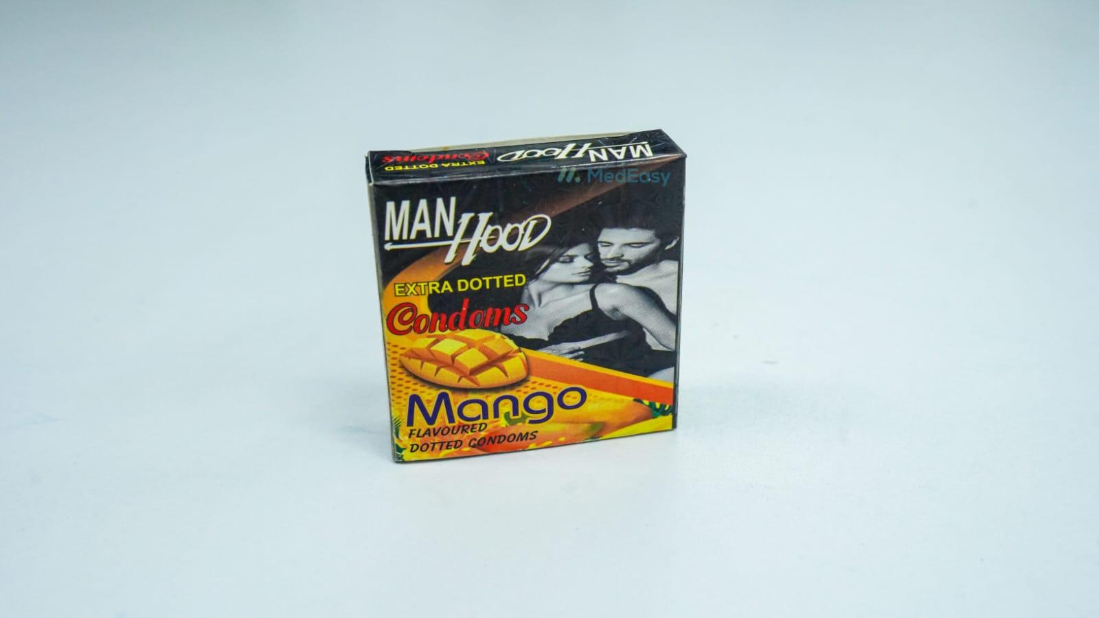 ManHood Mango Flavored Extra Dotted Condoms