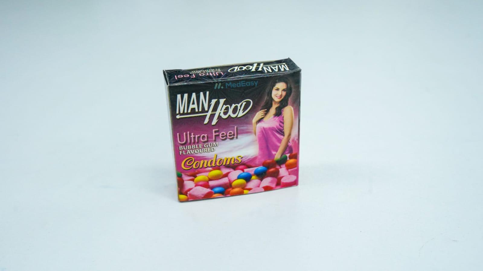 ManHood Bubblegum Flavoured Ultra Feel Condoms