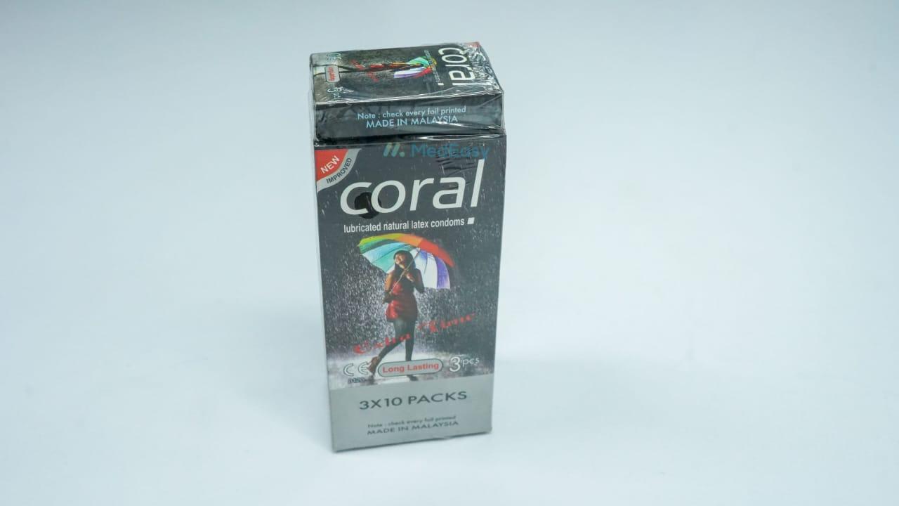 Coral Long Lasting Lubricated natural latex Condom