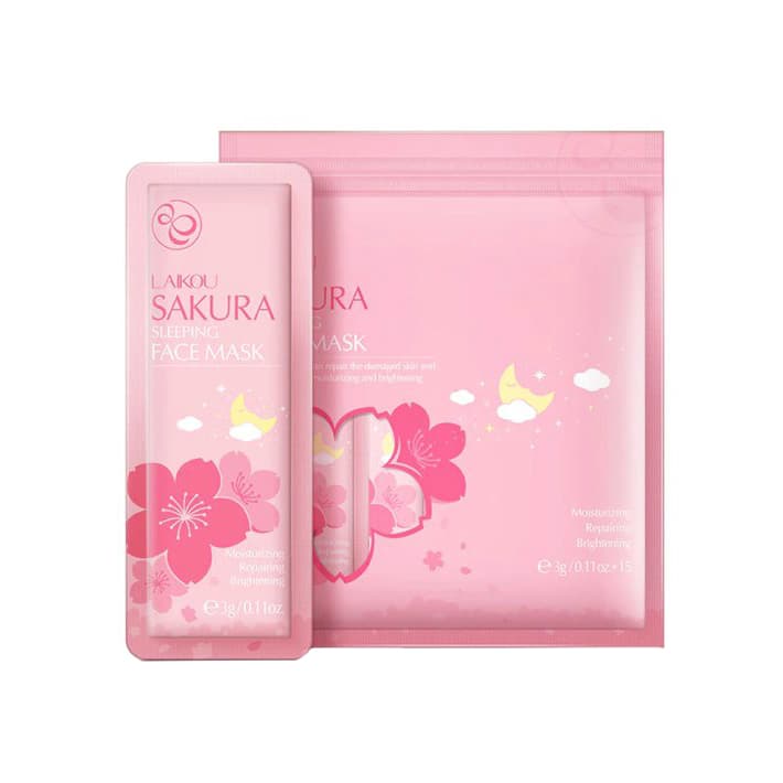 Laikou Sakura Sleeping Face Mask 3g 15pc