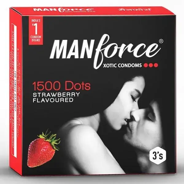 Manforce Strawberry Flavoured 3's Pack