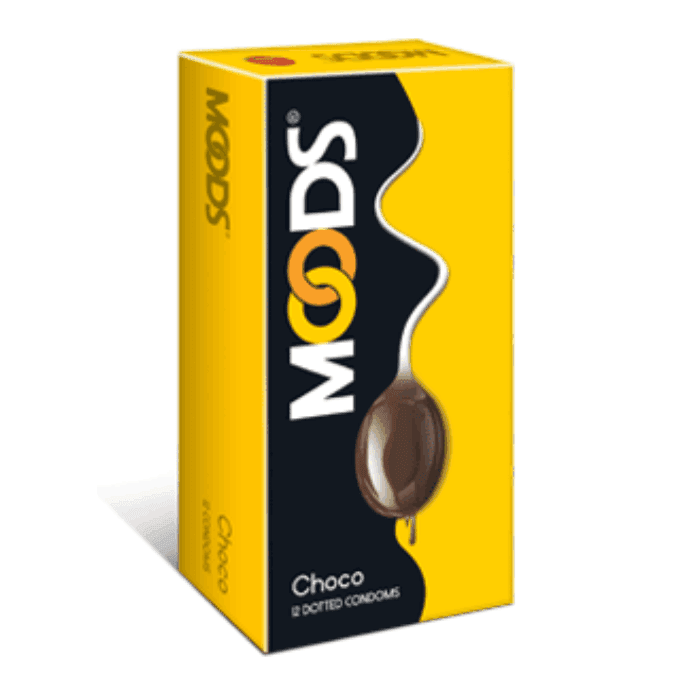 Moods Choco Chocolate Flavored Dotted Premium Condom 12's Pack