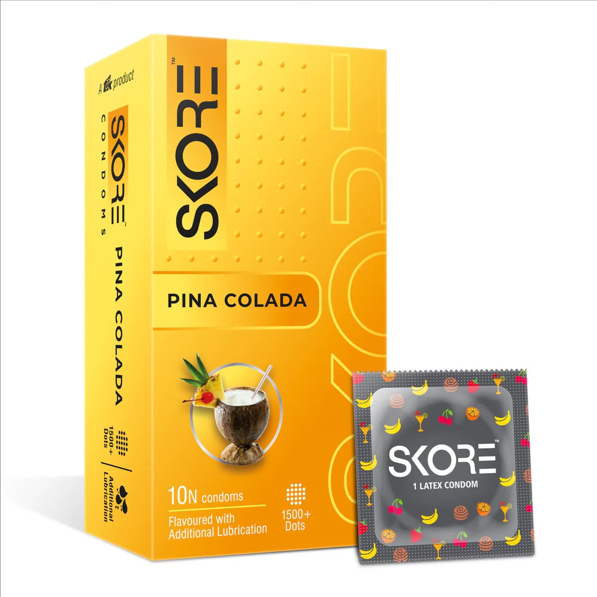 Skore Pinacolada 1500+ Dotted Condom 10pc