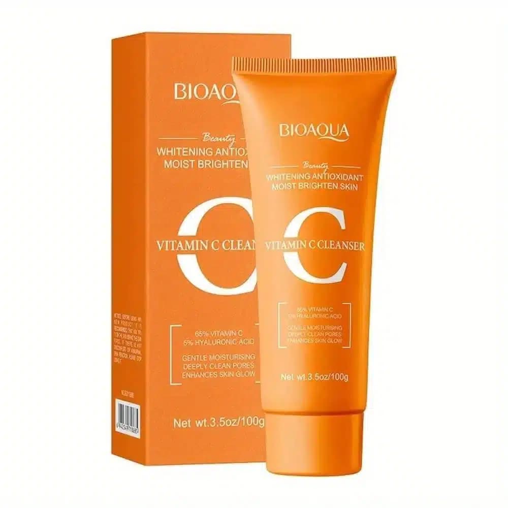 Bioaqua Vitamin C Whitening Antioxidant Brightening Face Cleanser for Hydrating & Refreshing Skin 100g