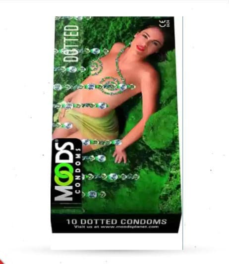 Moods Dotted Green Condom 10pc