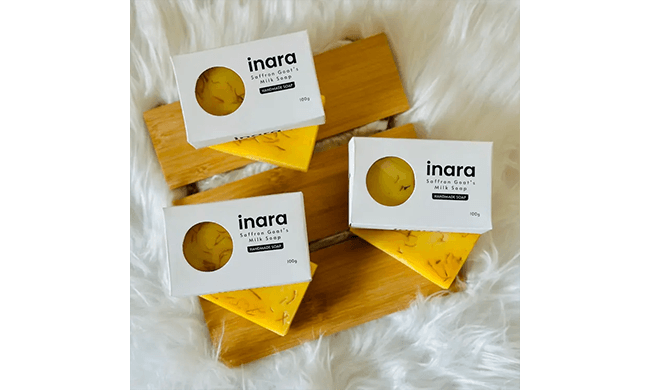 Inara Saffron Goat's Milk Soap (Handmade)