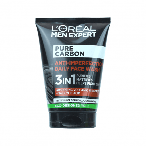 L'Oreal Men Expert Pure Carbon Anti-Imperfection 3in1 Daily Facial Wash 100ml