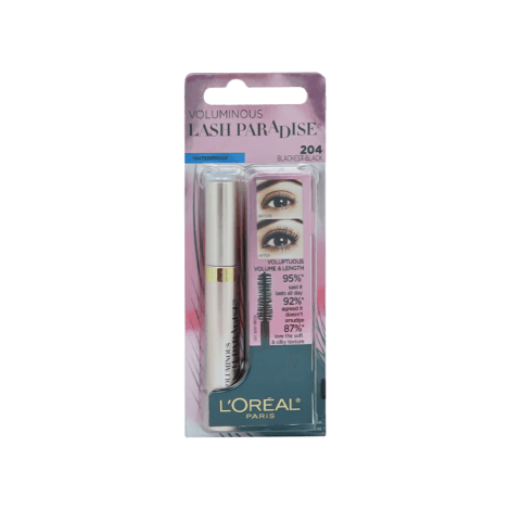 Loreal Voluminous Lash Paradise Waterproof Mascara - 204 Blackest Black