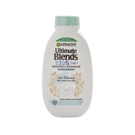 Garnier Ultimate Blends Kids 2 In 1 Shampoo & Detangler With Rice Cream & Oat Milk 250ml
