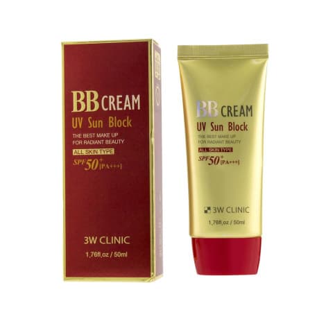 3W Clinic BB Cream UV Sun Block SPF 50+ PA+++ 50ml