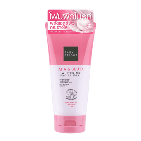glutathione baby Bright Aha & Gluta Whitening Facial Foam 120g Identification of glutathione metabolic