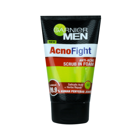 Garnier Men Acno Fight Anti-Acne Scrub in Foam 100ml