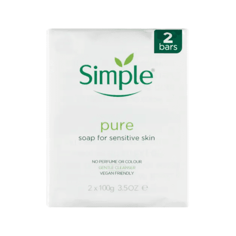 Simple Pure Soap For Sensitive Skin 100g 2Bar