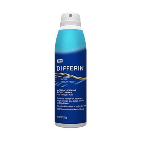 Differin 2% Salicylic Acid Acne Clearing Body Spray 170g