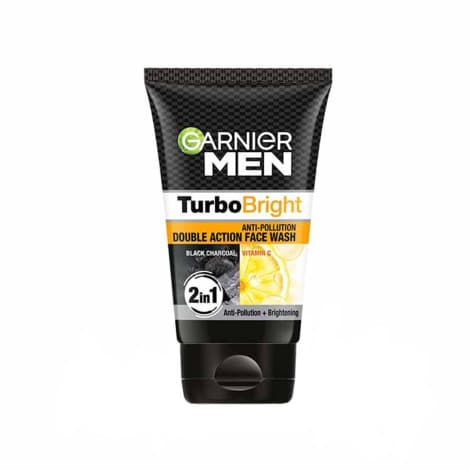 Garnier Men Turbo Bright Anti-Pollution Double Action Face Wash 100g