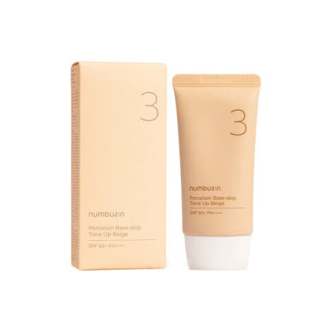 Numbuzin 3 Porcelain Base Skip Tone Up Beige Cream SPF 50+ PA++ 50ml